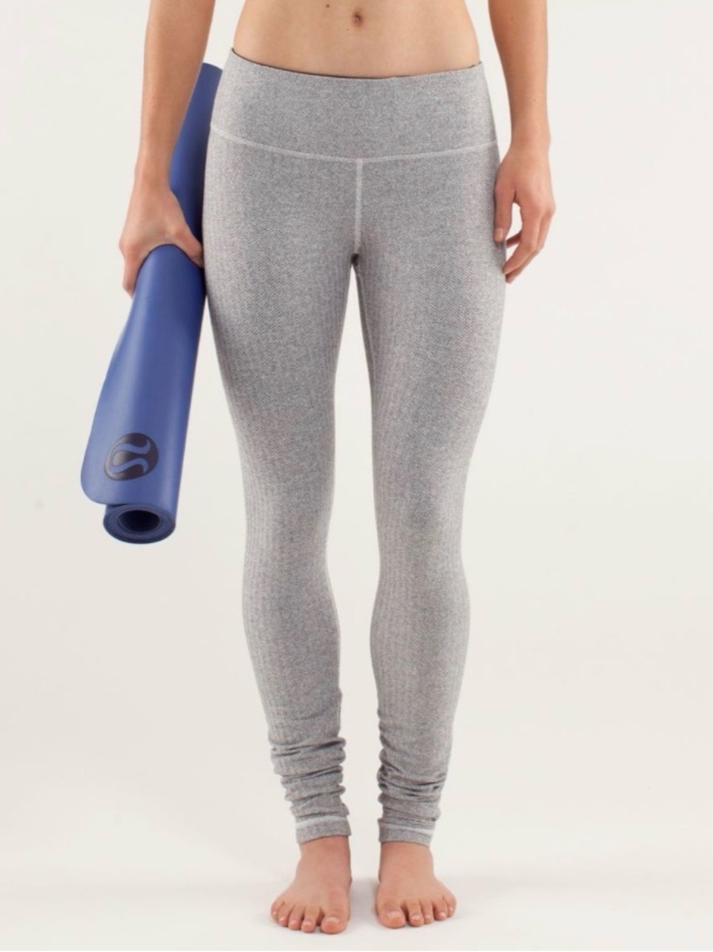 Lululemon Wunder Under Leggings ~ 4 ~ Herringbone White Black